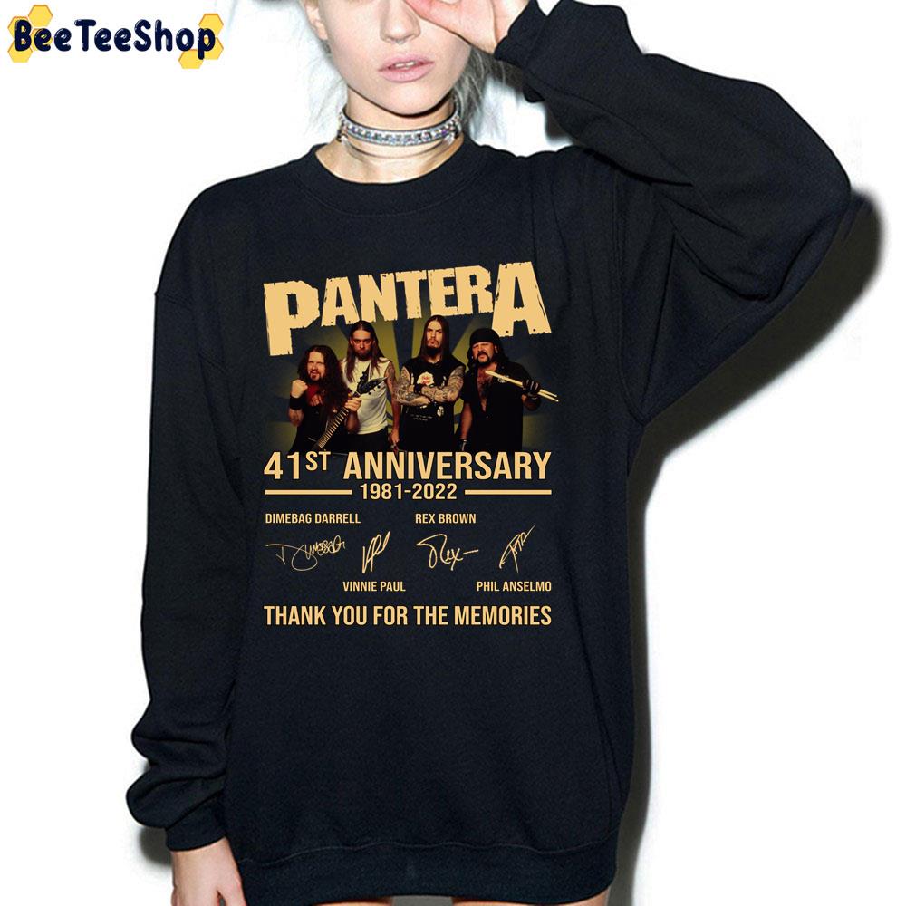 41st Anniversary 1981-2022 Pantera Thank You For Memories Signatures Trending Unisex Sweatshirt 41st Anniversary 1981-2022 Pantera Thank You For Memories Signatures Trending Unisex Sweatshirt