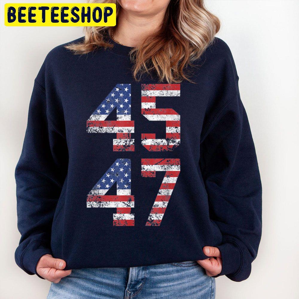 45 47 America Flag Trump 2024 Trending Unisex Sweatshirt 45 47 America Flag Trump 2024 Trending Unisex Sweatshirt