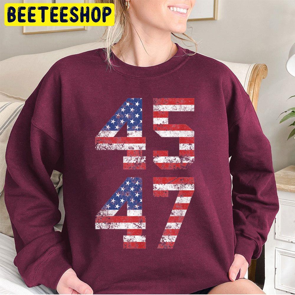 45 47 America Flag Trump 2024 Trending Unisex Sweatshirt 45 47 America Flag Trump 2024 Trending Unisex Sweatshirt