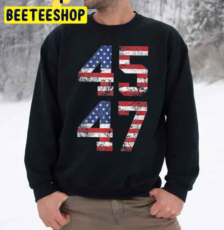 45 47 America Flag Trump 2024 Trending Unisex Sweatshirt 45 47 America Flag Trump 2024 Trending Unisex Sweatshirt