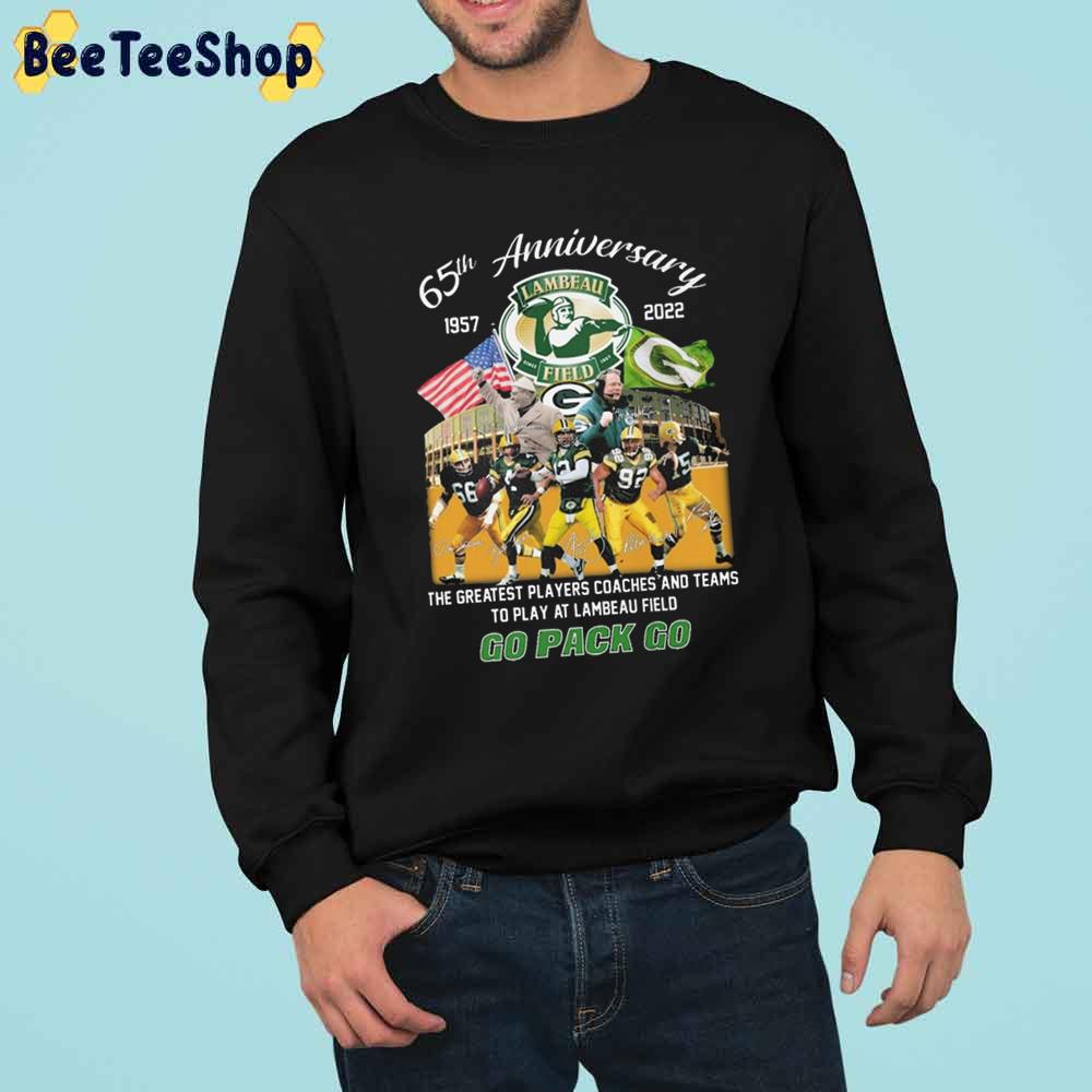 65th Anniversary 1957 2022 Green Bay Packers Lambeau Field Stadium Go Pack Go Signatures Trending Unisex Shirt 65th Anniversary 1957 2022 Green Bay Packers Lambeau Field Stadium Go Pack Go Signatures Trending Unisex Shirt