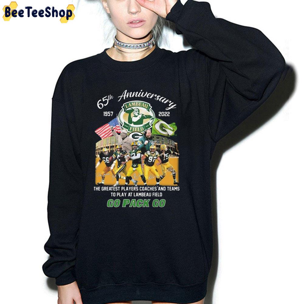 65th Anniversary 1957 2022 Green Bay Packers Lambeau Field Stadium Go Pack Go Signatures Trending Unisex Shirt 65th Anniversary 1957 2022 Green Bay Packers Lambeau Field Stadium Go Pack Go Signatures Trending Unisex Shirt
