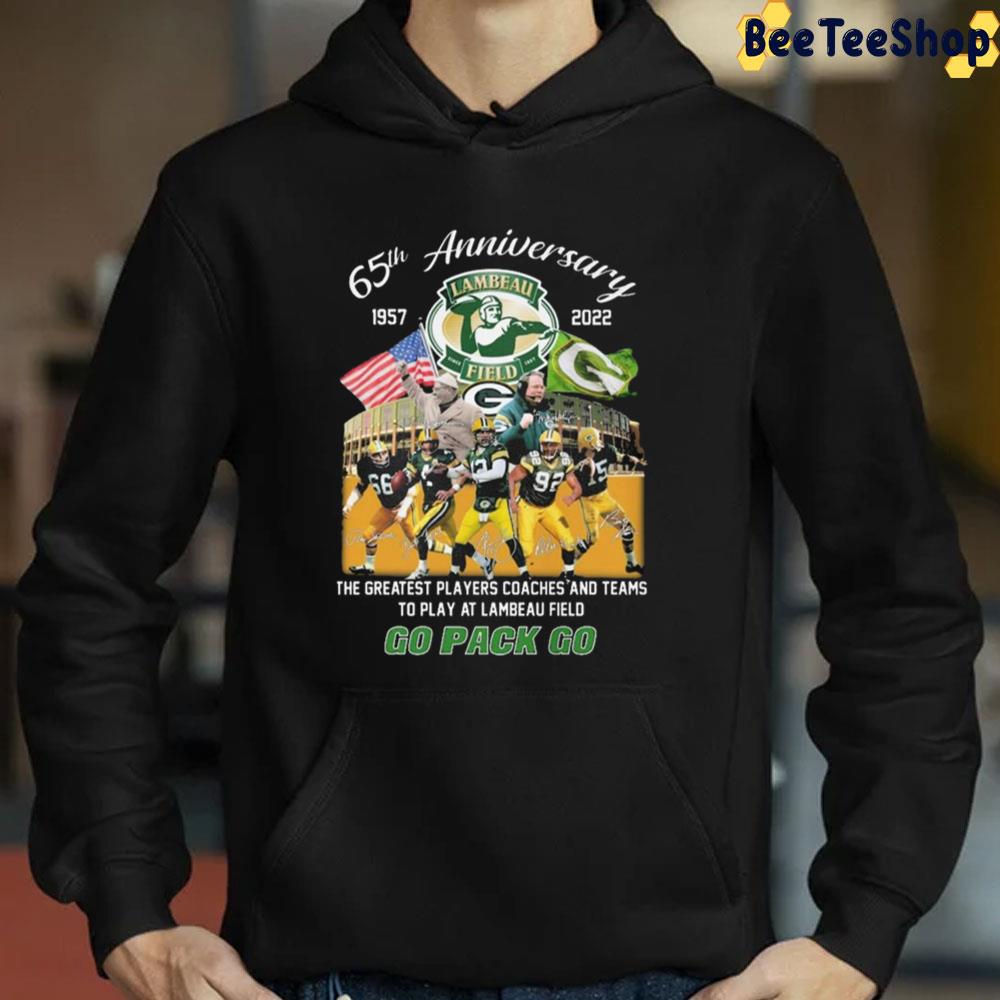 65th Anniversary 1957 2022 Green Bay Packers Lambeau Field Stadium Go Pack Go Signatures Trending Unisex Shirt 65th Anniversary 1957 2022 Green Bay Packers Lambeau Field Stadium Go Pack Go Signatures Trending Unisex Shirt