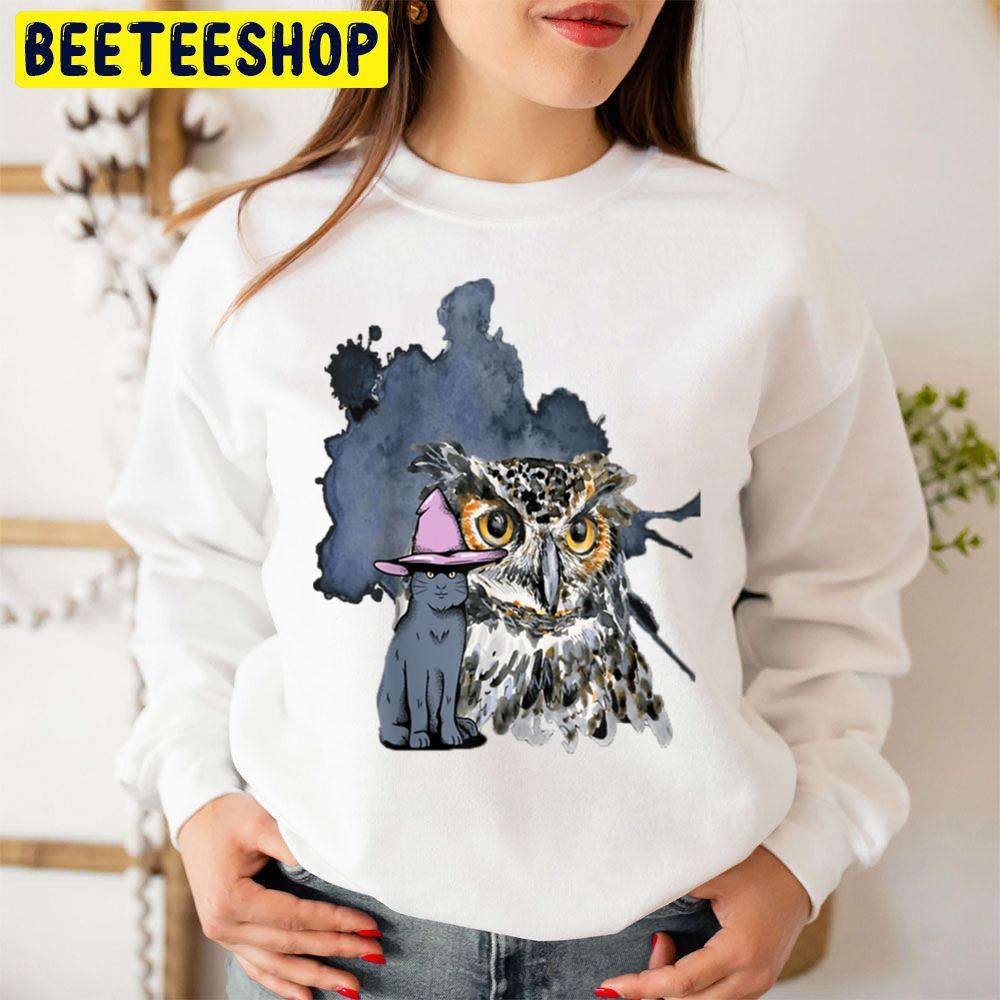 A Cat And An Owl Funny Pet Owner Trending Unisex Sweatshirt A Cat And An Owl Funny Pet Owner Trending Unisex Sweatshirt