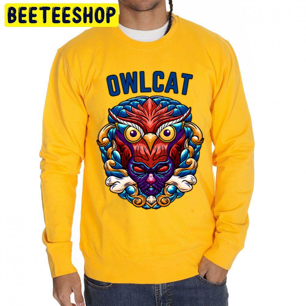 A Cat And An Owl Owlcat Trending Unisex Sweatshirt A Cat And An Owl Owlcat Trending Unisex Sweatshirt
