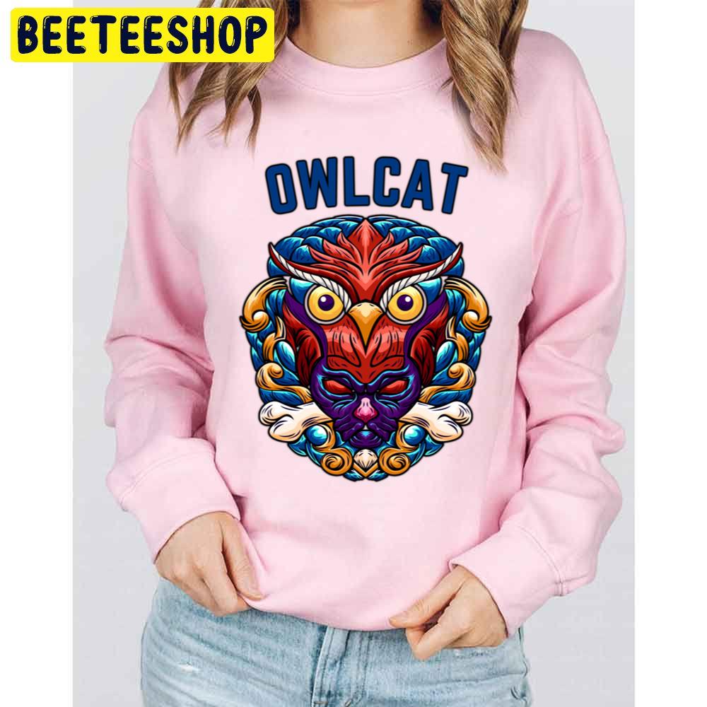 A Cat And An Owl Owlcat Trending Unisex Sweatshirt A Cat And An Owl Owlcat Trending Unisex Sweatshirt