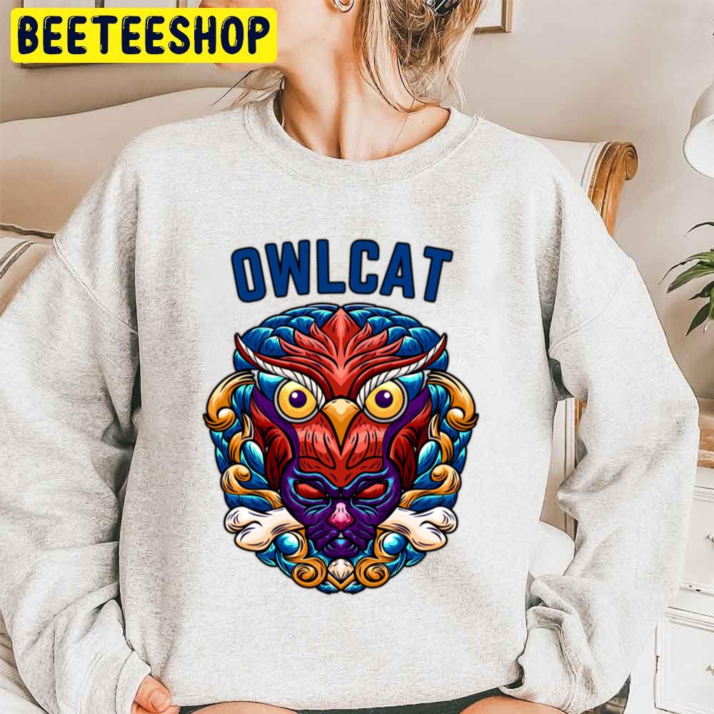 A Cat And An Owl Owlcat Trending Unisex Sweatshirt A Cat And An Owl Owlcat Trending Unisex Sweatshirt