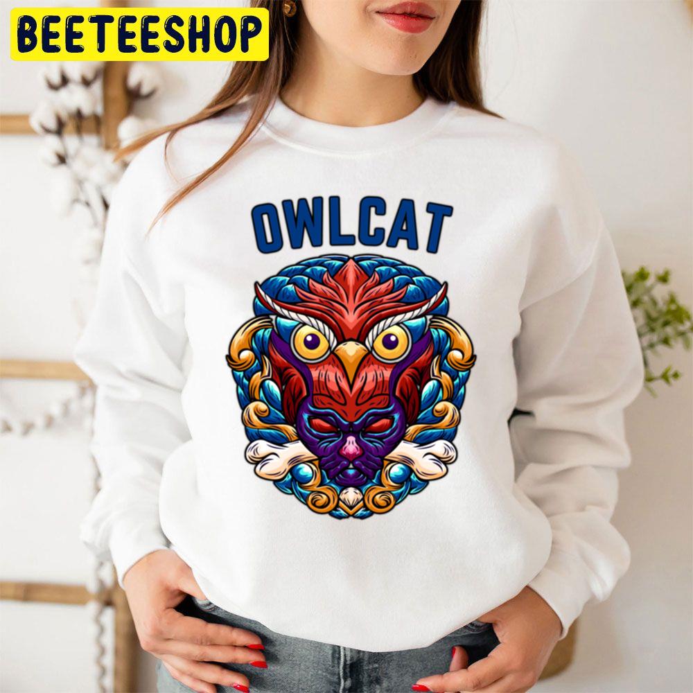 A Cat And An Owl Owlcat Trending Unisex Sweatshirt A Cat And An Owl Owlcat Trending Unisex Sweatshirt