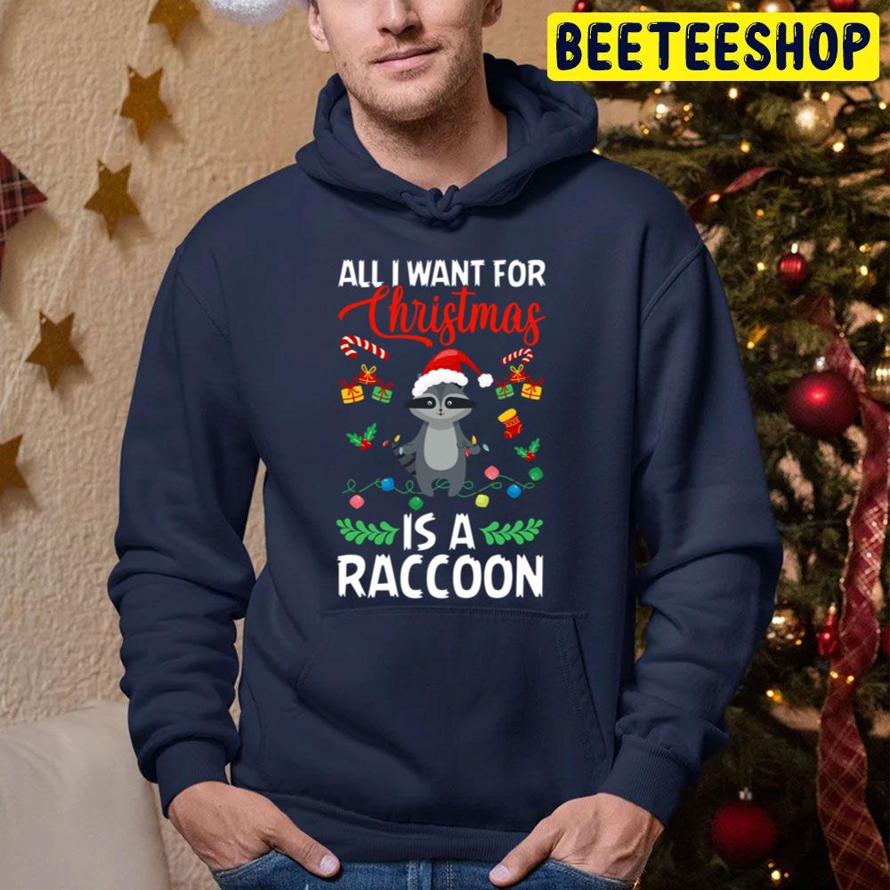 All I Want For Christmas Is A Raccoon Trending Unisex Hoodie All I Want For Christmas Is A Raccoon Trending Unisex Hoodie