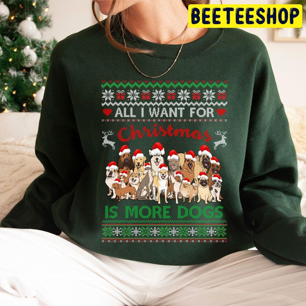 All I Want For Christmas Is More Dogs Knit Santa Hat Trending Unisex Hoodie All I Want For Christmas Is More Dogs Knit Santa Hat Trending Unisex Hoodie