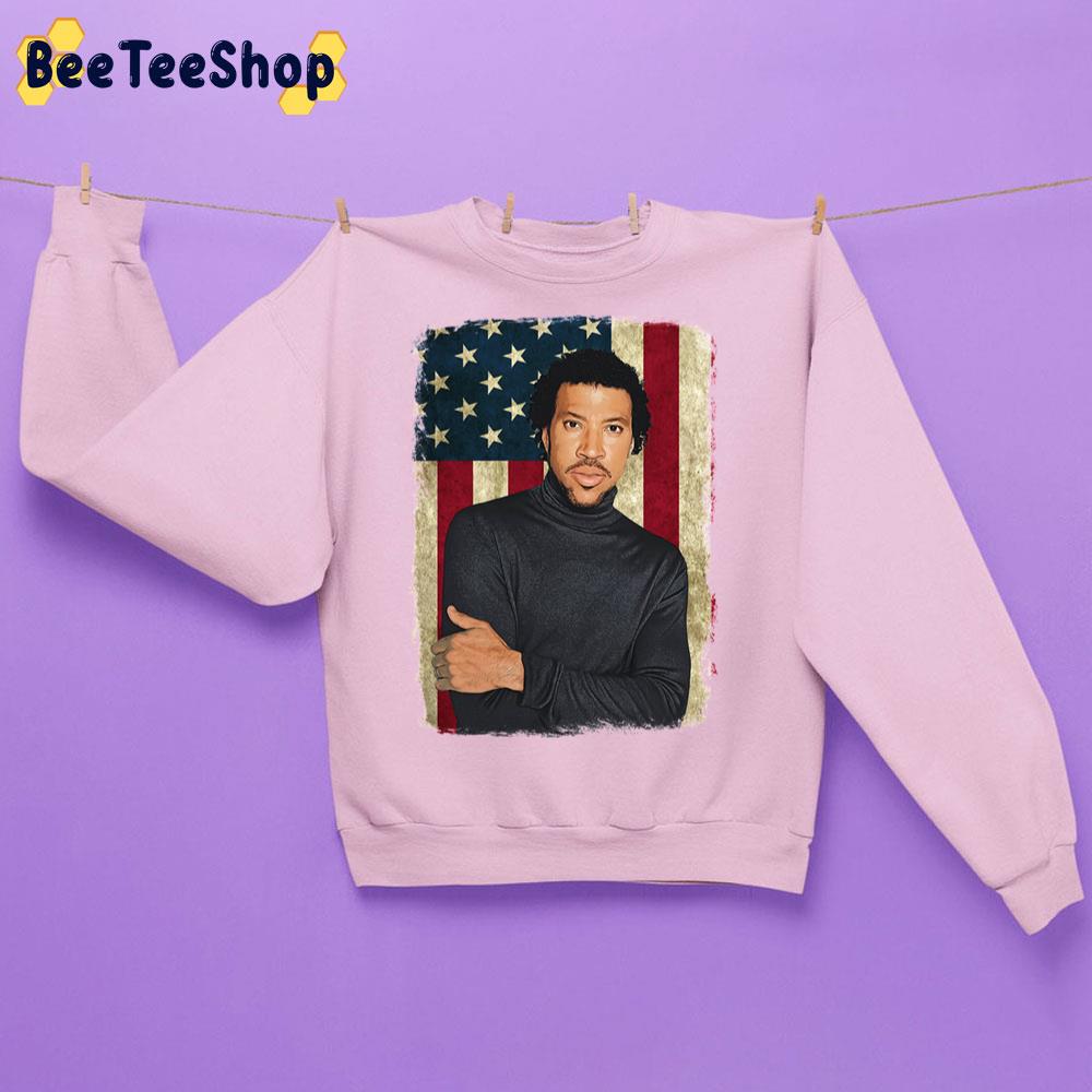 America Flag Background Lionel Richie Trending Unisex Sweatshirt America Flag Background Lionel Richie Trending Unisex Sweatshirt