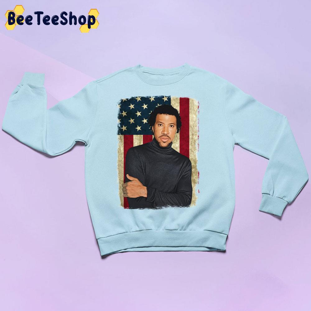America Flag Background Lionel Richie Trending Unisex Sweatshirt America Flag Background Lionel Richie Trending Unisex Sweatshirt