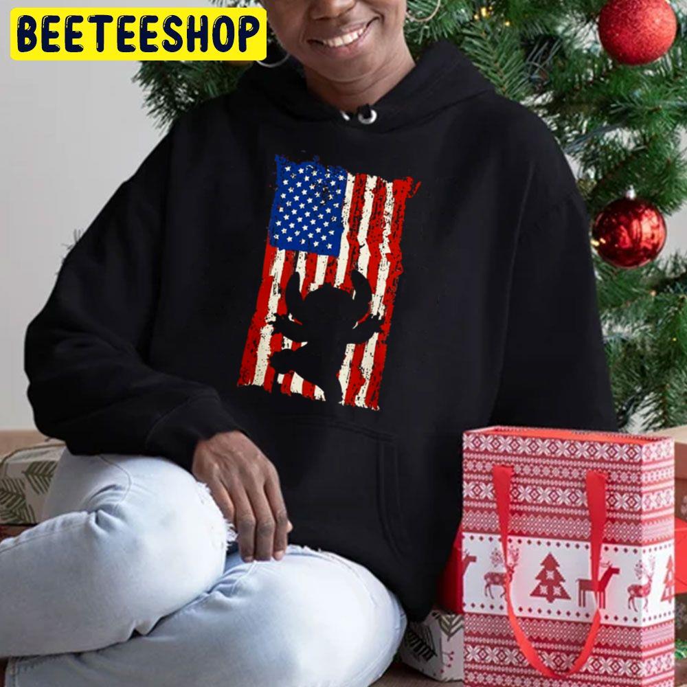 American Flag Stitchs Grungle Art Trending Unisex Hoodie American Flag Stitchs Grungle Art Trending Unisex Hoodie