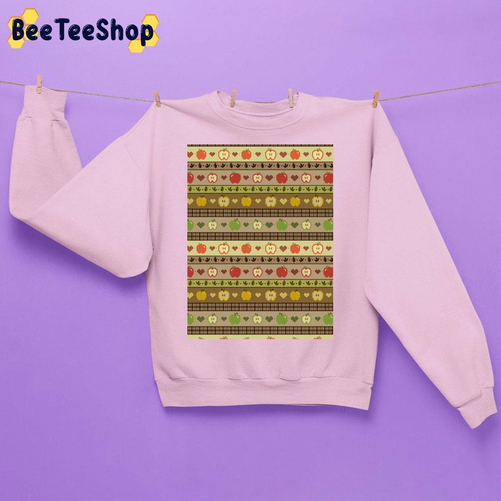 Apple Orchard Fair Isle Knit Pattern Trending Unisex Sweatshirt Apple Orchard Fair Isle Knit Pattern Trending Unisex Sweatshirt
