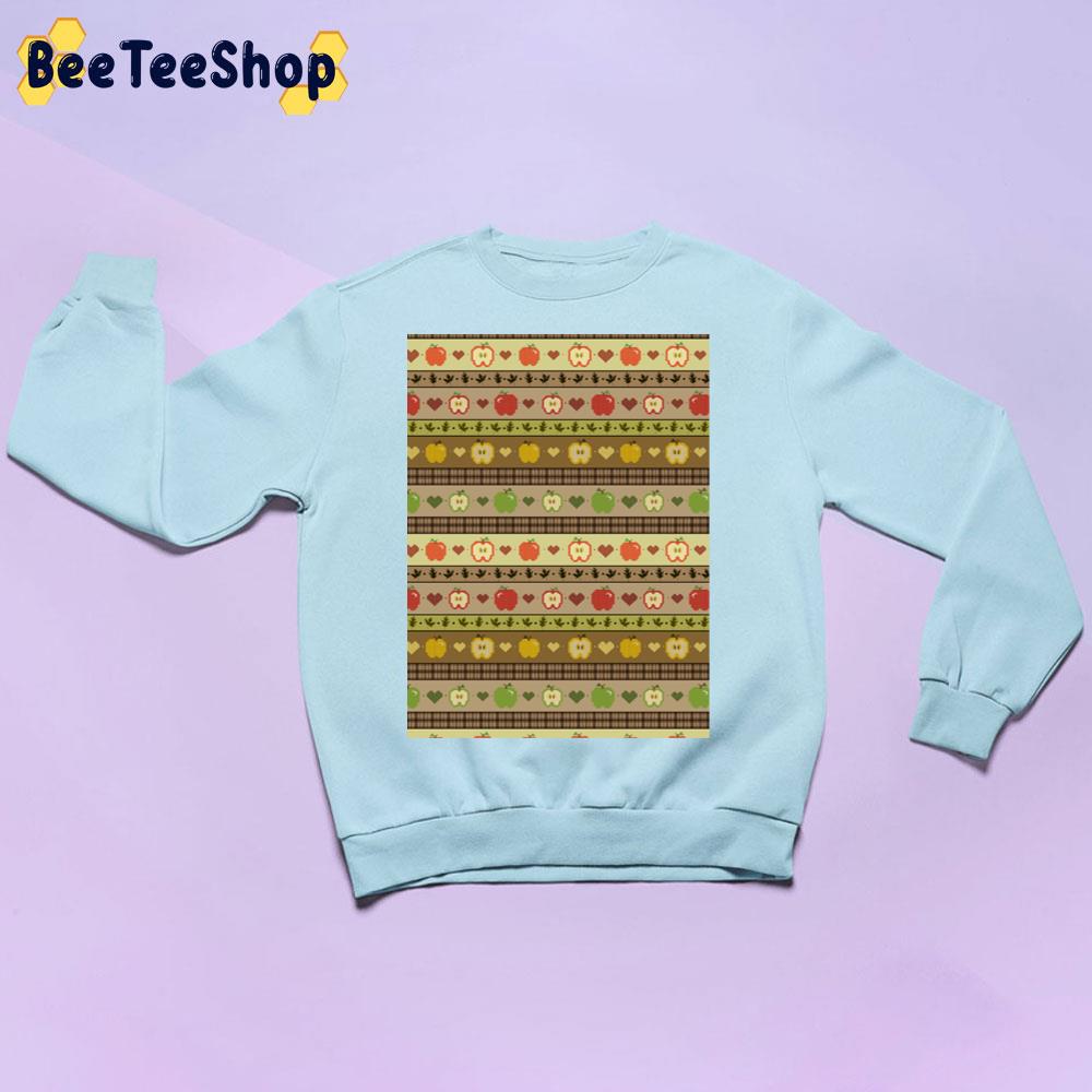 Apple Orchard Fair Isle Knit Pattern Trending Unisex Sweatshirt Apple Orchard Fair Isle Knit Pattern Trending Unisex Sweatshirt