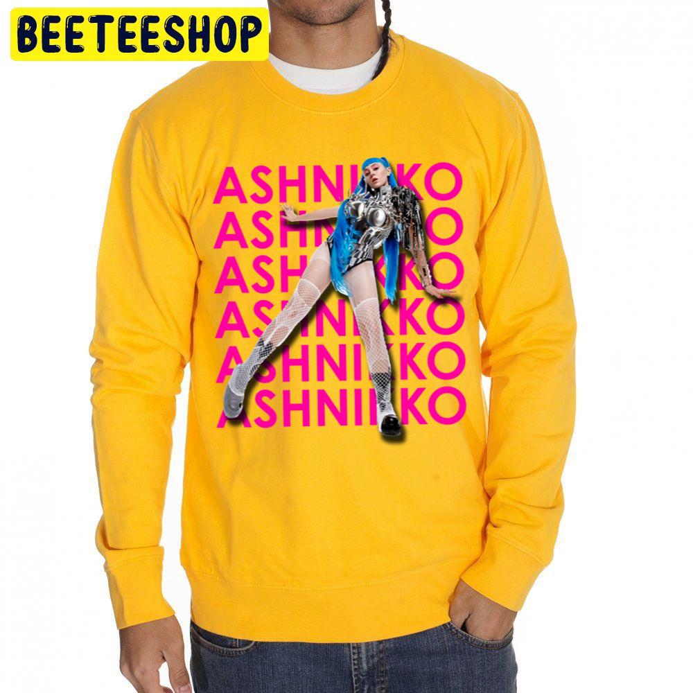 Ashnikko Pink Blue Trending Unisex Sweatshirt Ashnikko Pink Blue Trending Unisex Sweatshirt