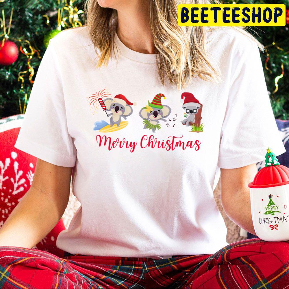 Australian Christmas With Merry Koalas Trending Unisex Hoodie Australian Christmas With Merry Koalas Trending Unisex Hoodie
