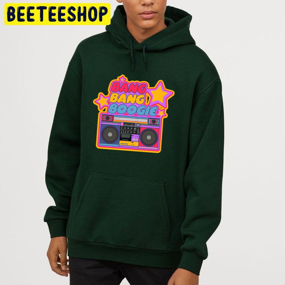 Bang Bang Boogie Boom Box Pop Art Stickers Hip Hop Trending Unisex Hoodie Bang Bang Boogie Boom Box Pop Art Stickers Hip Hop Trending Unisex Hoodie