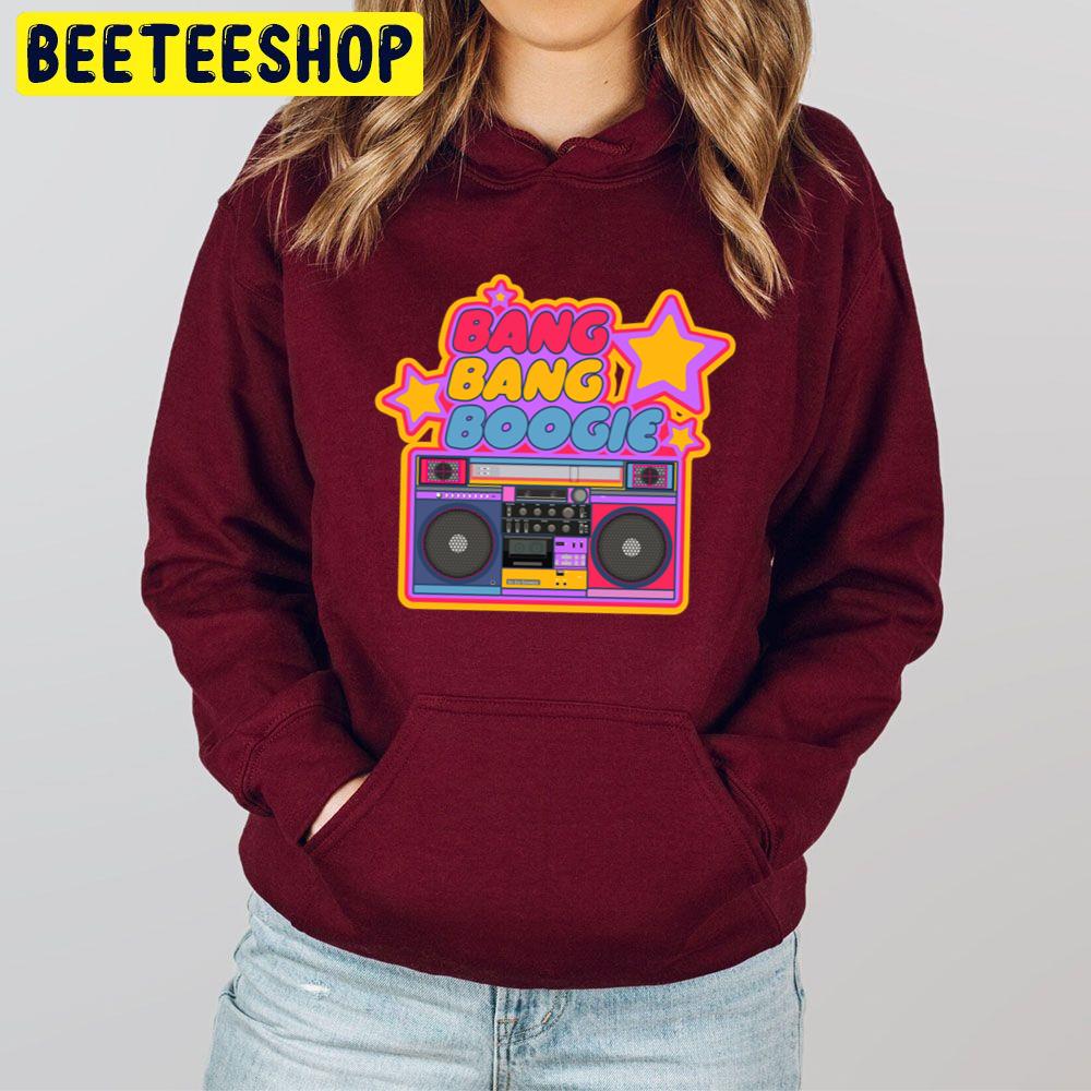 Bang Bang Boogie Boom Box Pop Art Stickers Hip Hop Trending Unisex Hoodie Bang Bang Boogie Boom Box Pop Art Stickers Hip Hop Trending Unisex Hoodie