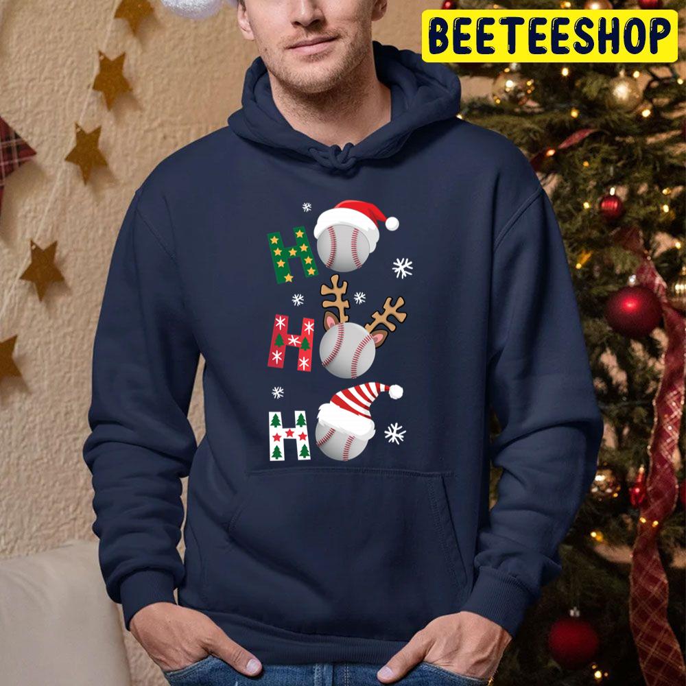 Baseball Ho Ho Ho Christmas Trending Unisex Hoodie Baseball Ho Ho Ho Christmas Trending Unisex Hoodie