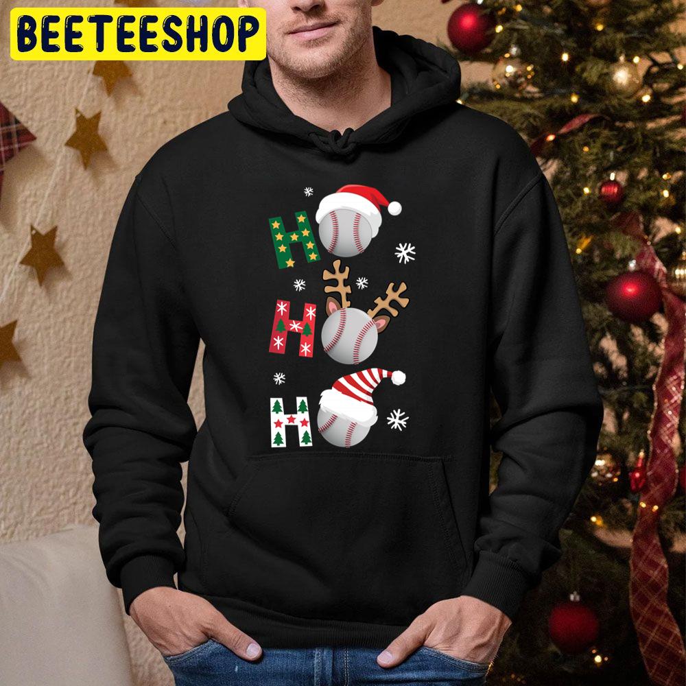 Baseball Ho Ho Ho Christmas Trending Unisex Hoodie Baseball Ho Ho Ho Christmas Trending Unisex Hoodie