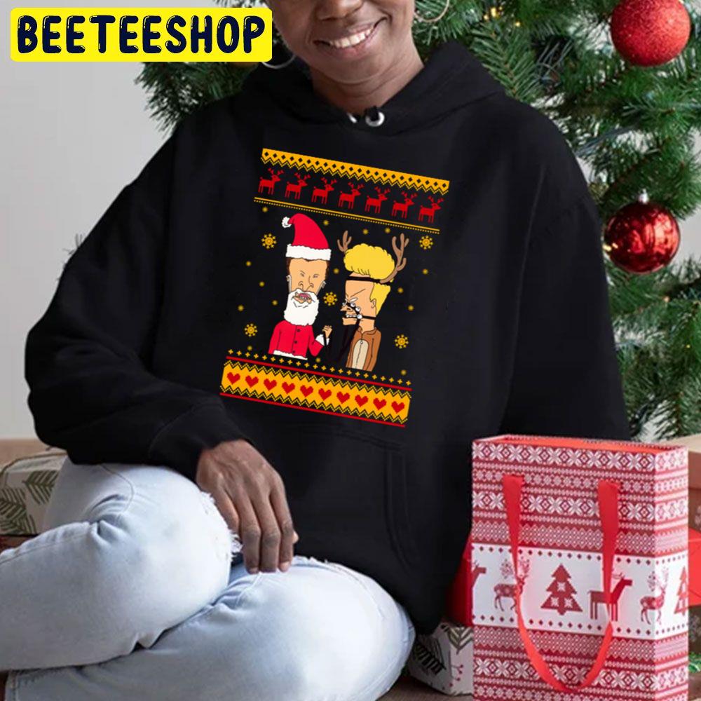 Beavis And Butthead Knit Pattern Christmas Trending Unisex Hoodie Beavis And Butthead Knit Pattern Christmas Trending Unisex Hoodie