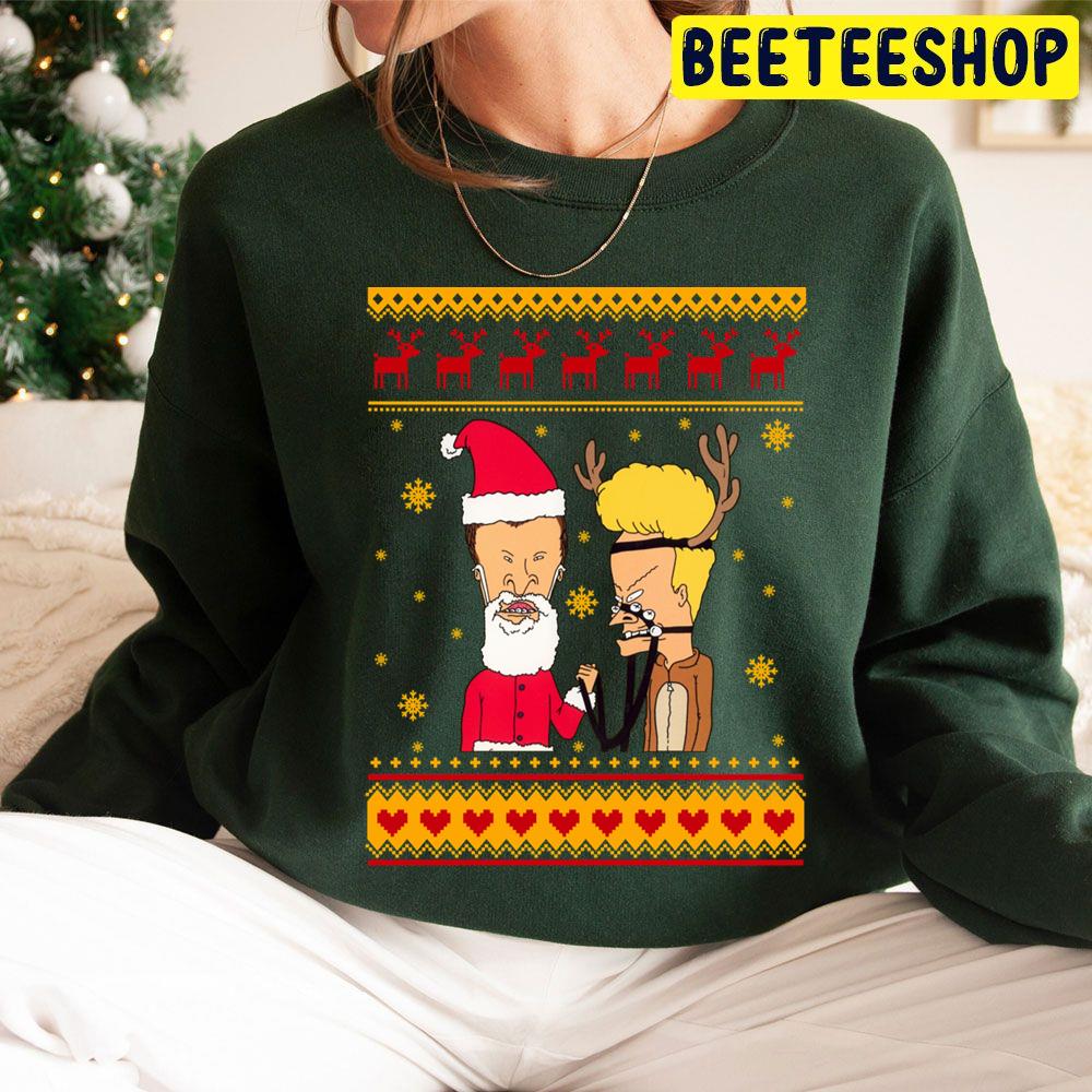 Beavis And Butthead Knit Pattern Christmas Trending Unisex Hoodie Beavis And Butthead Knit Pattern Christmas Trending Unisex Hoodie