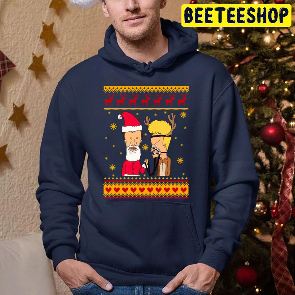 Beavis And Butthead Knit Pattern Christmas Trending Unisex Hoodie Beavis And Butthead Knit Pattern Christmas Trending Unisex Hoodie