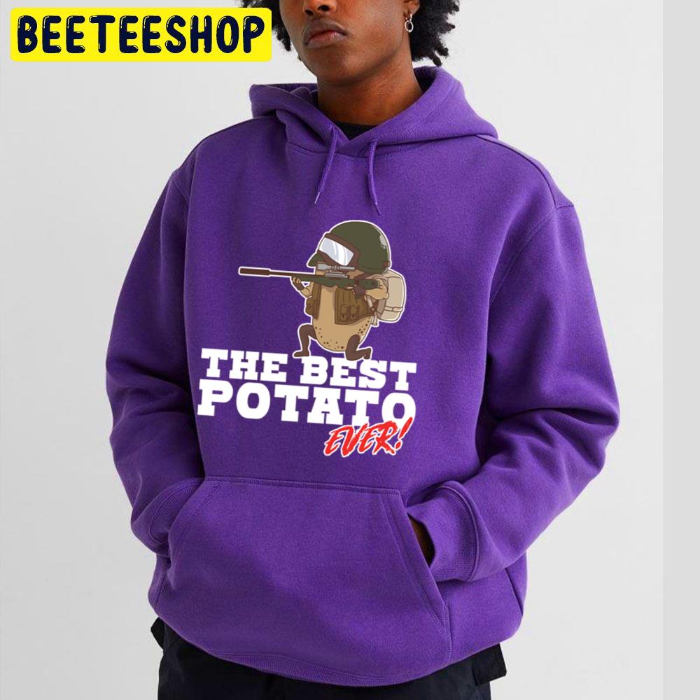 Best Potato Ever Soldier Army Helmet Food Vegetable Trending Unisex Hoodie Best Potato Ever Soldier Army Helmet Food Vegetable Trending Unisex Hoodie