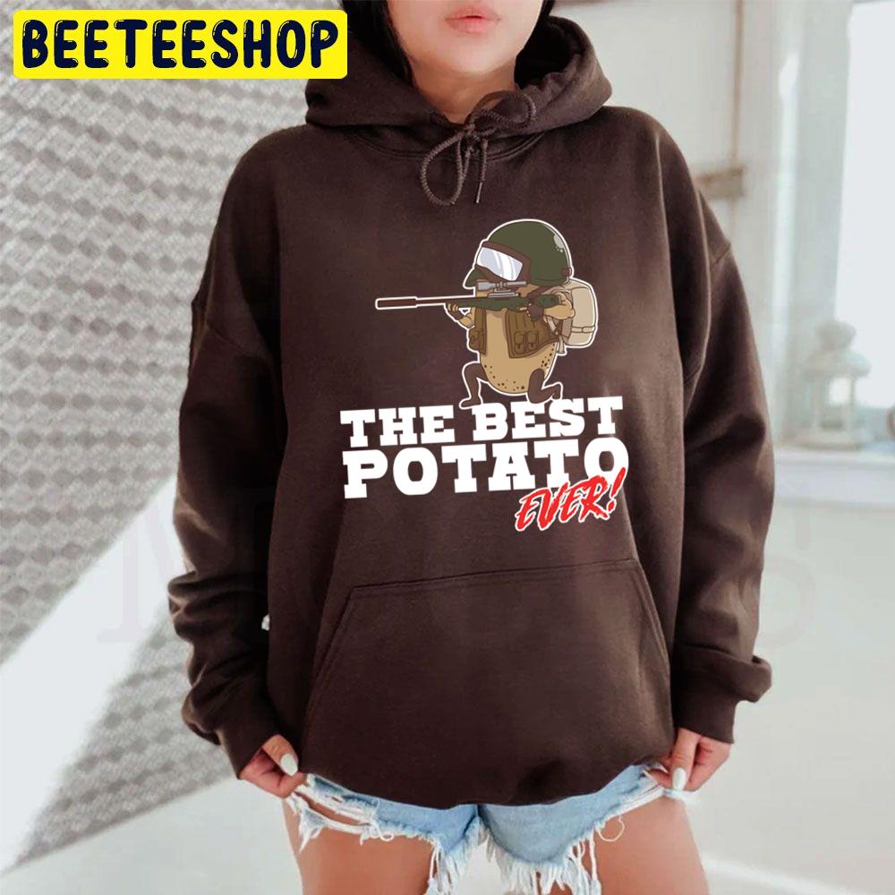 Best Potato Ever Soldier Army Helmet Food Vegetable Trending Unisex Hoodie Best Potato Ever Soldier Army Helmet Food Vegetable Trending Unisex Hoodie