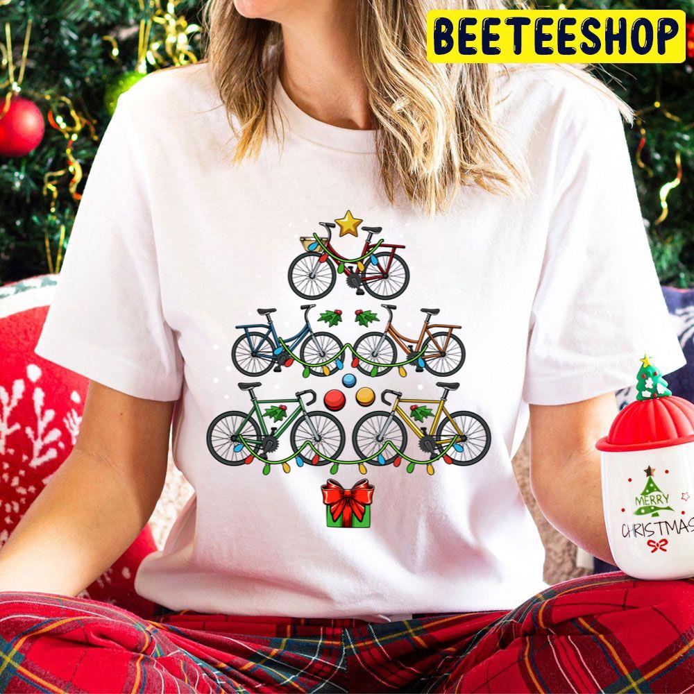 Bicycle Christmas Tree Riding Lover Trending Unisex Hoodie Bicycle Christmas Tree Riding Lover Trending Unisex Hoodie