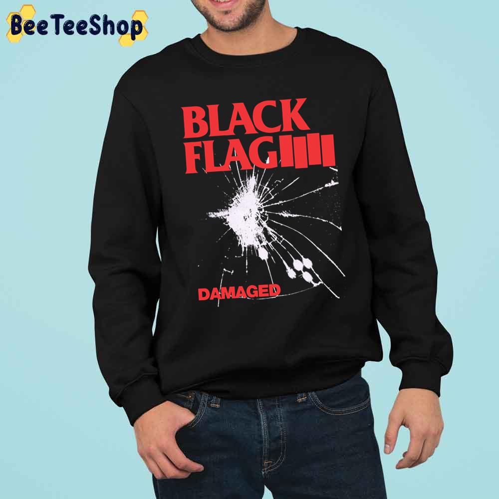 Black Flag Damaged Trending Unisex Sweatshirt Black Flag Damaged Trending Unisex Sweatshirt