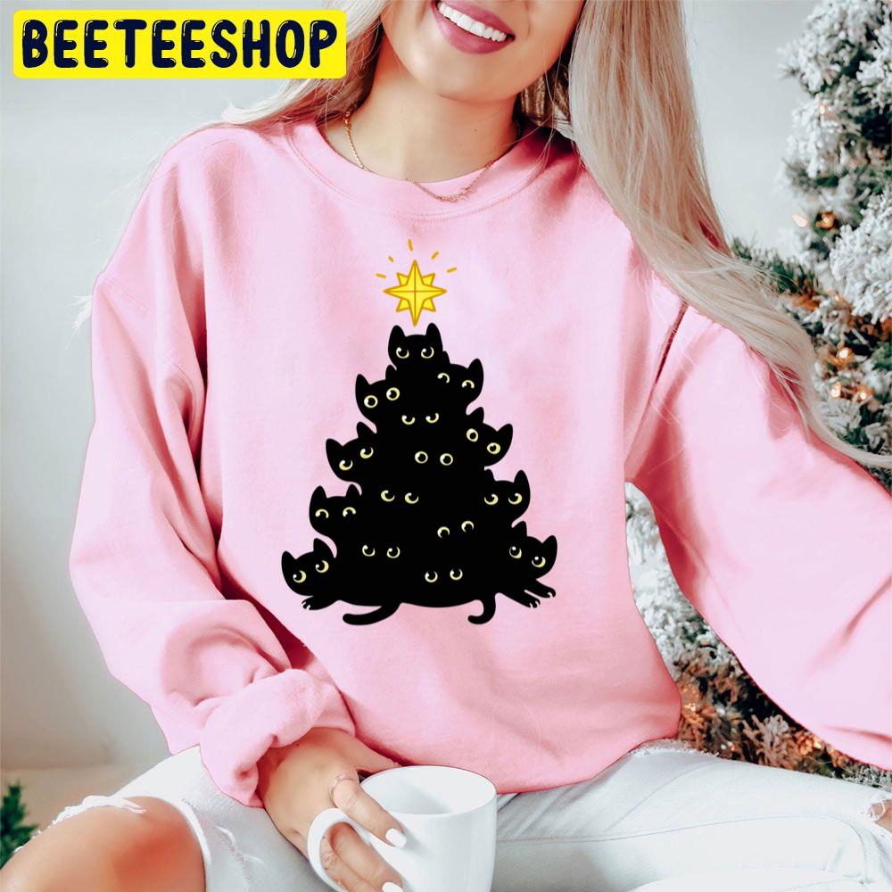 Black Meowy Christmas Trending Unisex Hoodie Black Meowy Christmas Trending Unisex Hoodie