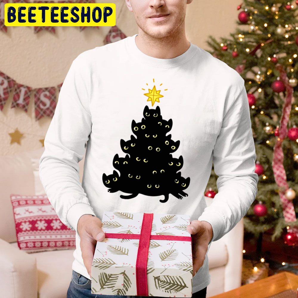 Black Meowy Christmas Trending Unisex Hoodie Black Meowy Christmas Trending Unisex Hoodie
