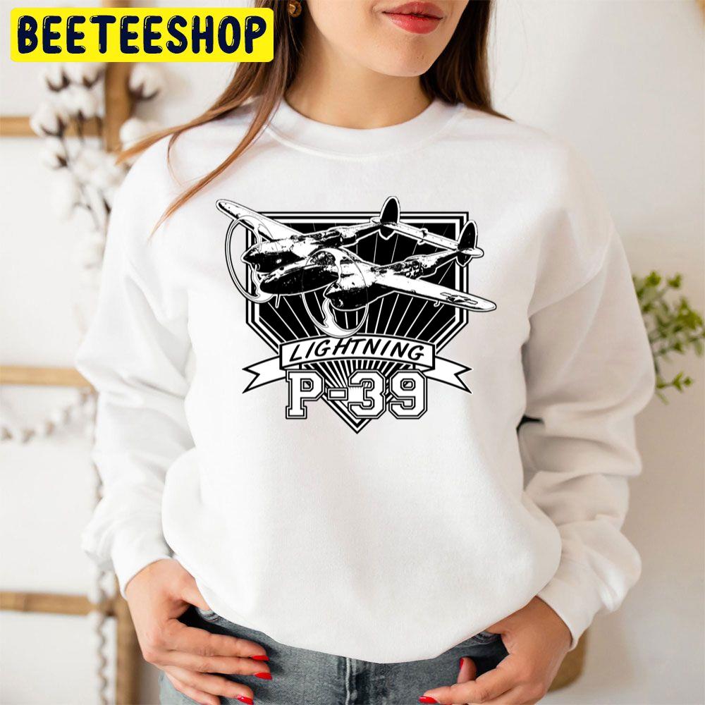 Black White Art P-38 Lightning Trending Unisex Sweatshirt Black White Art P-38 Lightning Trending Unisex Sweatshirt