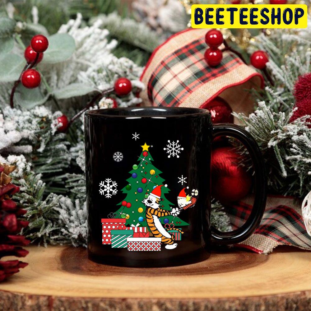 Calvin And Hobbes Around The Christmas Tree Trending Unisex Hoodie Calvin And Hobbes Around The Christmas Tree Trending Unisex Hoodie
