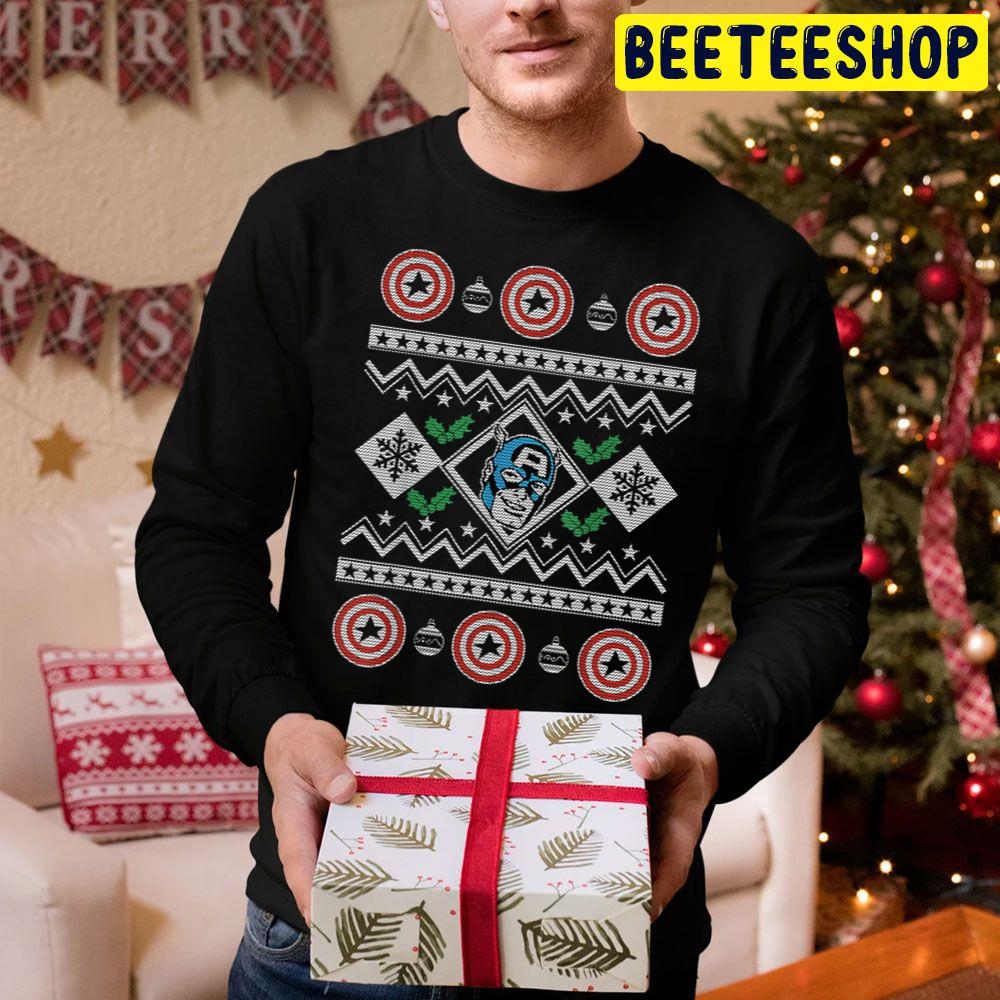 Captain America Shield Knit Christmas Trending Unisex Hoodie Captain America Shield Knit Christmas Trending Unisex Hoodie