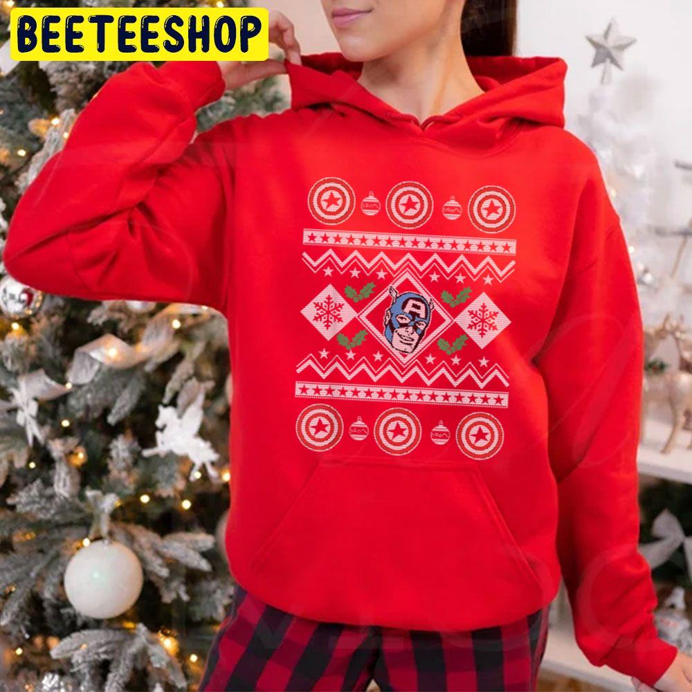 Captain America Shield Knit Christmas Trending Unisex Hoodie Captain America Shield Knit Christmas Trending Unisex Hoodie