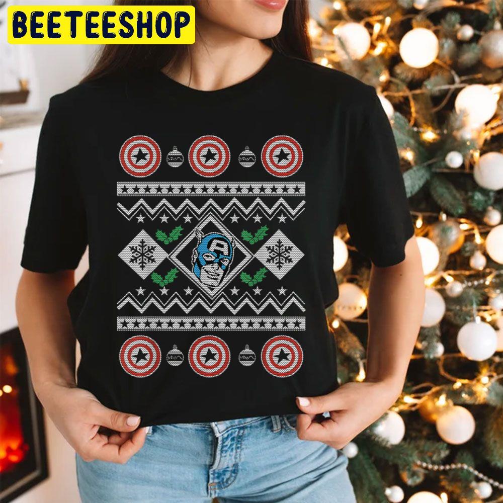 Captain America Shield Knit Christmas Trending Unisex Hoodie Captain America Shield Knit Christmas Trending Unisex Hoodie