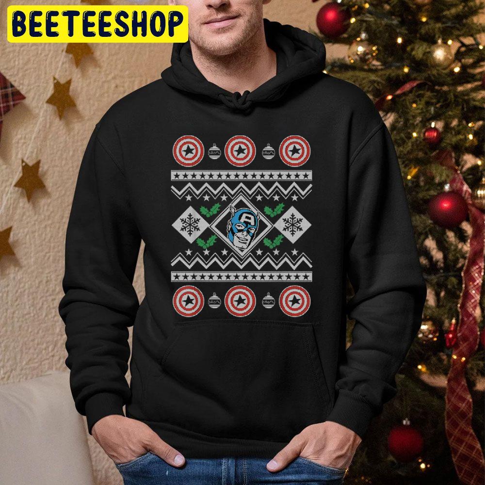 Captain America Shield Knit Christmas Trending Unisex Hoodie Captain America Shield Knit Christmas Trending Unisex Hoodie