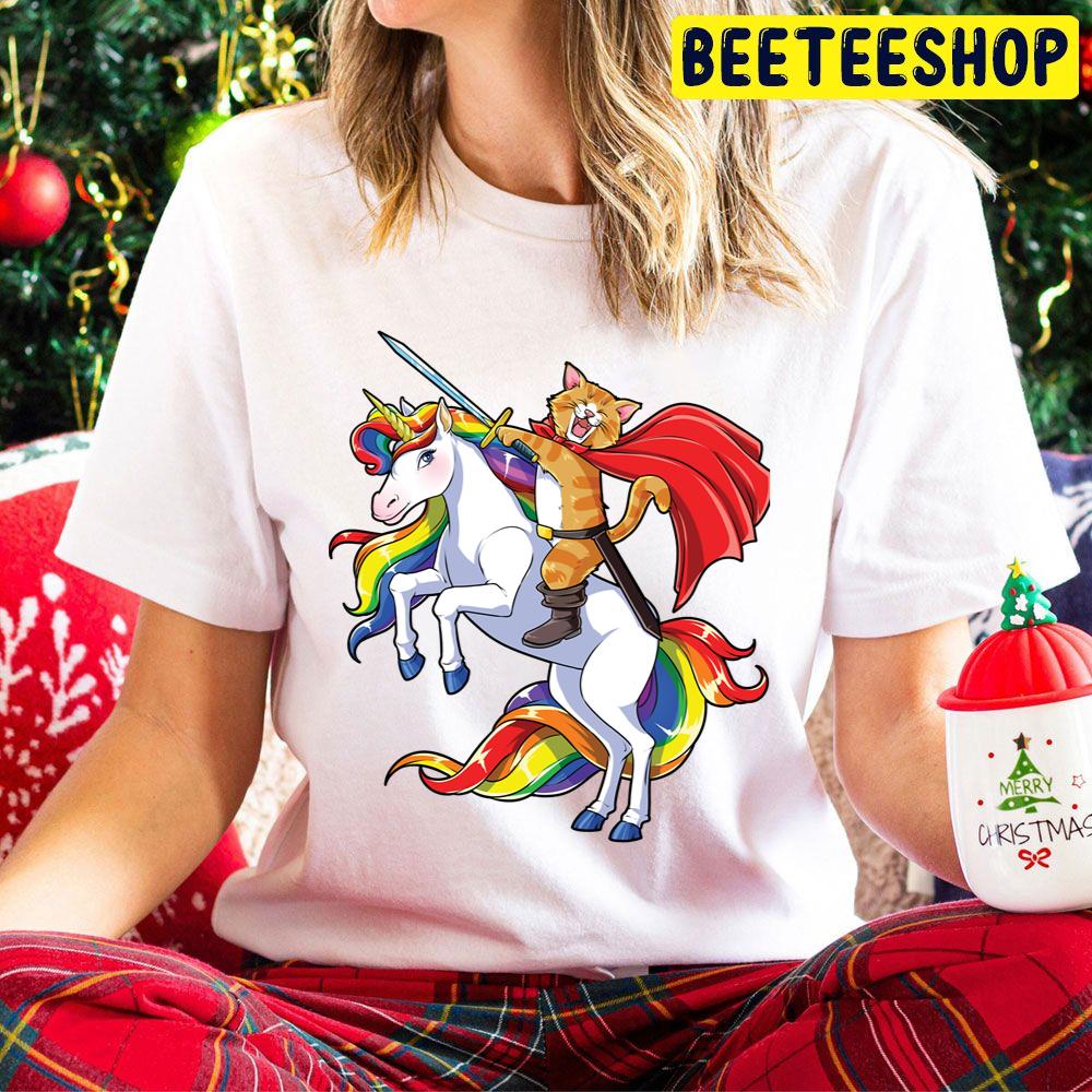 Cat Riding Unicorn Funny Trending Unisex Hoodie Cat Riding Unicorn Funny Trending Unisex Hoodie