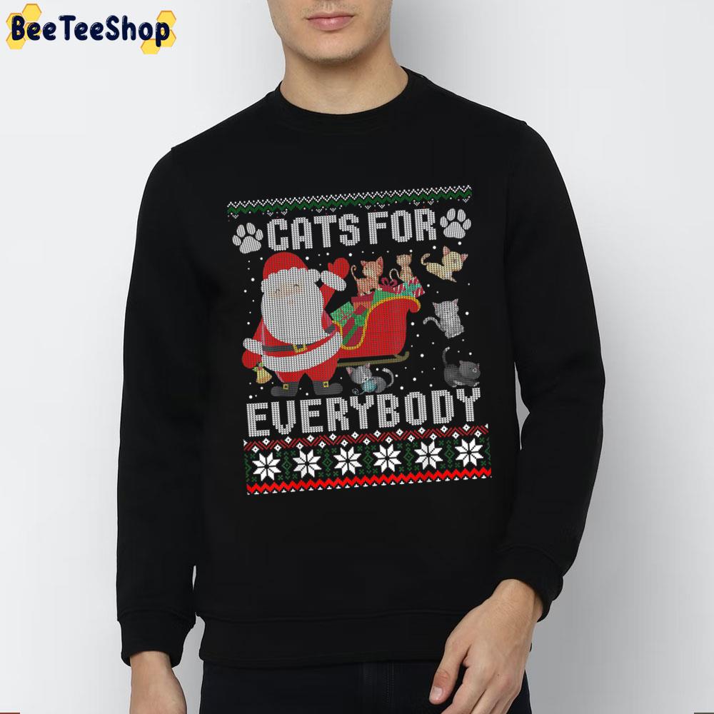 Cats For Everybody Christmas Cute Cat Lover Knit Pattern Trending Unisex Sweatshirt Cats For Everybody Christmas Cute Cat Lover Knit Pattern Trending Unisex Sweatshirt