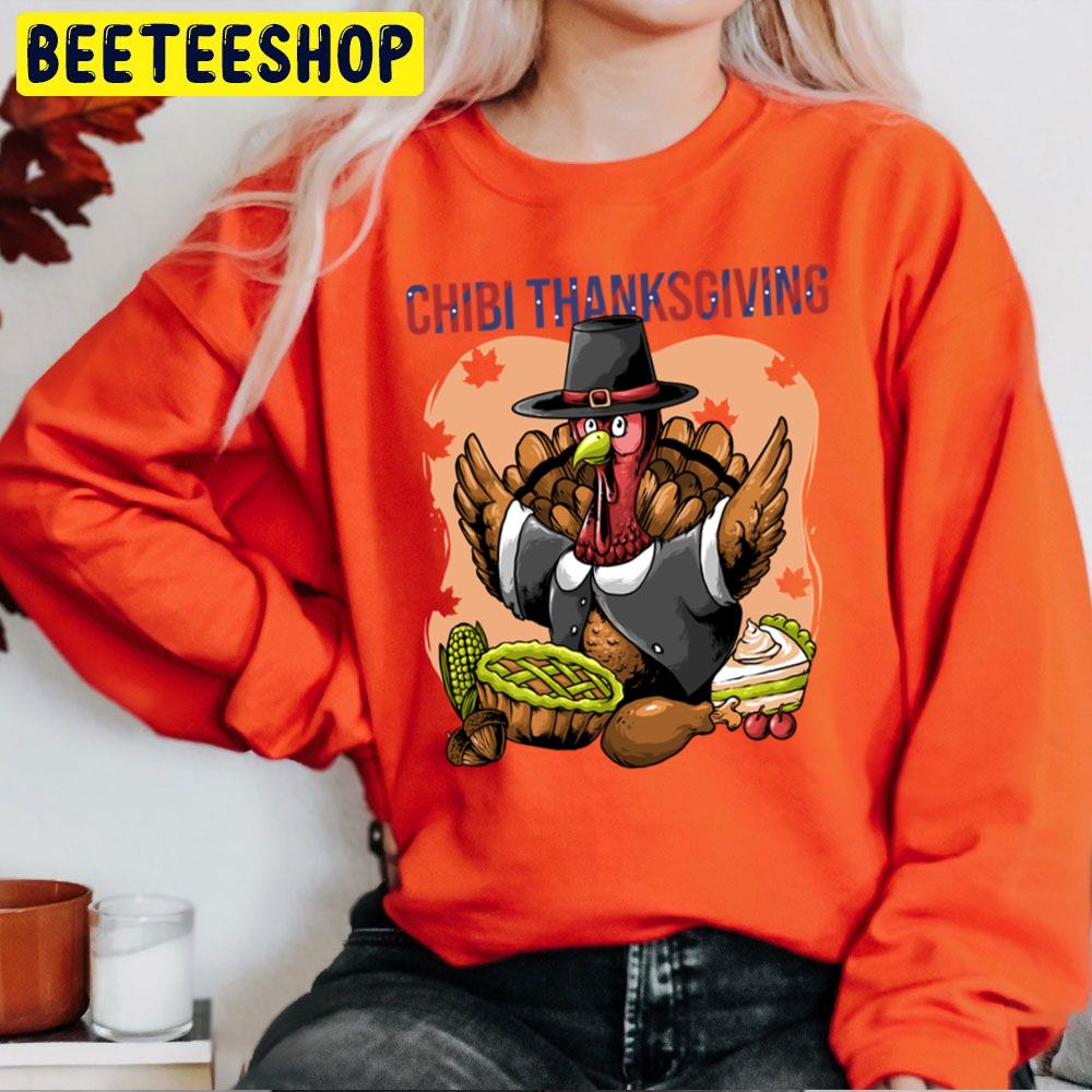 Chibi Thanksgiving Turkey Trending Unisex Sweatshirt Chibi Thanksgiving Turkey Trending Unisex Sweatshirt