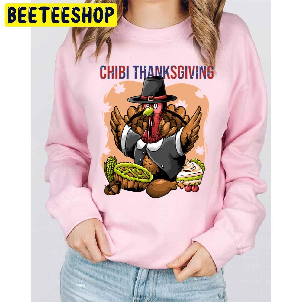 Chibi Thanksgiving Turkey Trending Unisex Sweatshirt Chibi Thanksgiving Turkey Trending Unisex Sweatshirt