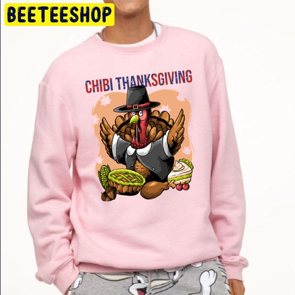 Chibi Thanksgiving Turkey Trending Unisex Sweatshirt Chibi Thanksgiving Turkey Trending Unisex Sweatshirt