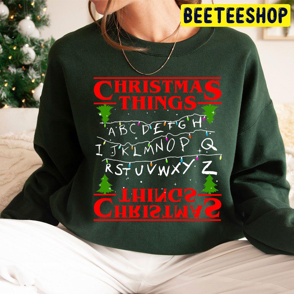 Christmas Alphabet Christmas Things Stranger Things Lover Trending Unisex Hoodie Christmas Alphabet Christmas Things Stranger Things Lover Trending Unisex Hoodie