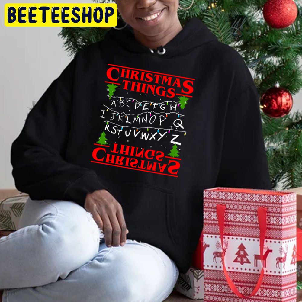 Christmas Alphabet Christmas Things Stranger Things Lover Trending Unisex Hoodie Christmas Alphabet Christmas Things Stranger Things Lover Trending Unisex Hoodie