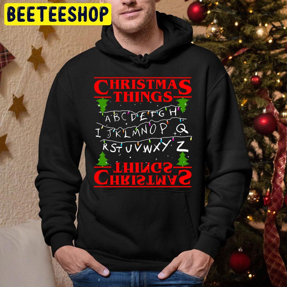 Christmas Alphabet Christmas Things Stranger Things Lover Trending Unisex Hoodie Christmas Alphabet Christmas Things Stranger Things Lover Trending Unisex Hoodie