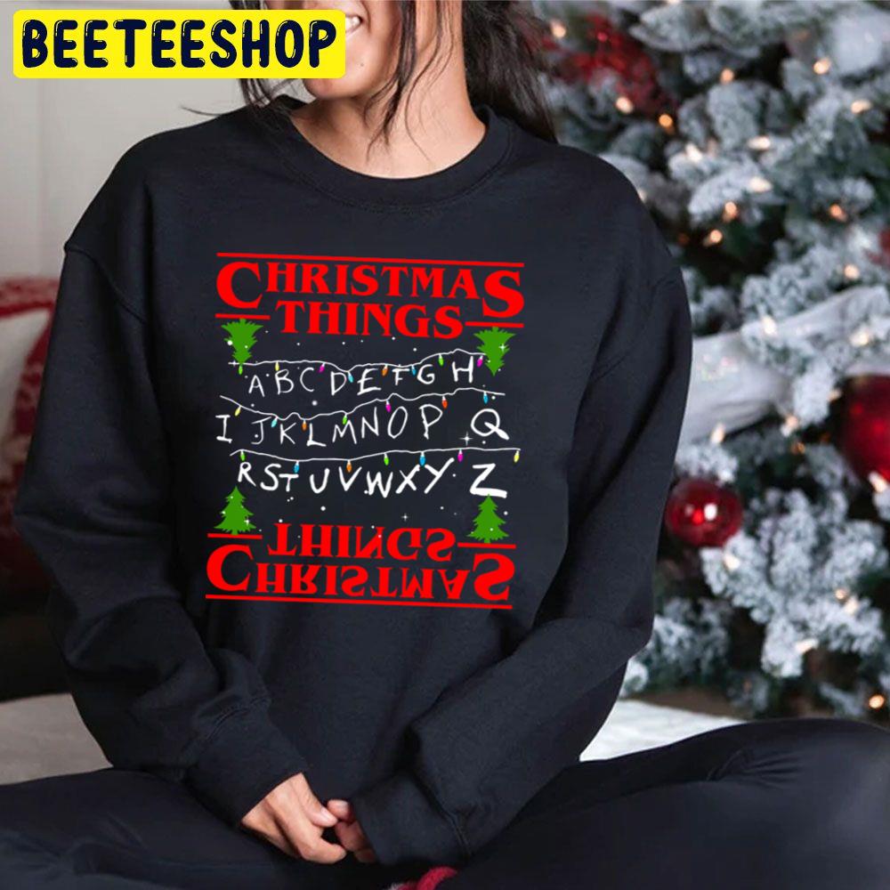 Christmas Alphabet Christmas Things Stranger Things Lover Trending Unisex Hoodie Christmas Alphabet Christmas Things Stranger Things Lover Trending Unisex Hoodie