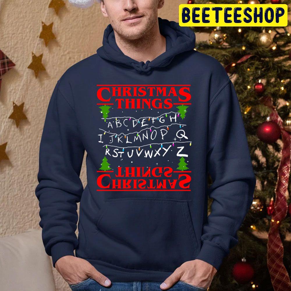 Christmas Alphabet Christmas Things Stranger Things Lover Trending Unisex Hoodie Christmas Alphabet Christmas Things Stranger Things Lover Trending Unisex Hoodie